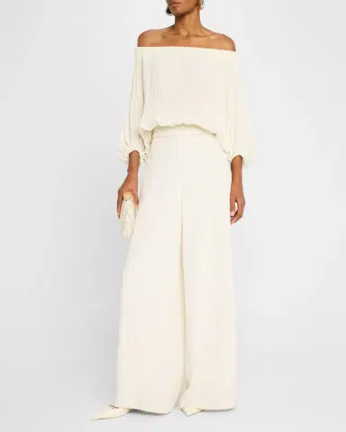 A.L.C. Sienna Pleated Off-The-Shoulder Top | Thumbnail 2 A.L.C. Sienna Pleated Off-The-Shoulder Top | Thumbnail 2