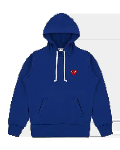 Comme des Garçons Men 's Play Heart Pullover Hoodie | Thumbnail 2