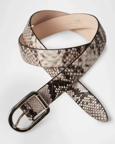 Déhanche Mija Snake-Embossed Leather Skinny Belt | Thumbnail 4 Déhanche Mija Snake-Embossed Leather Skinny Belt | Thumbnail 4