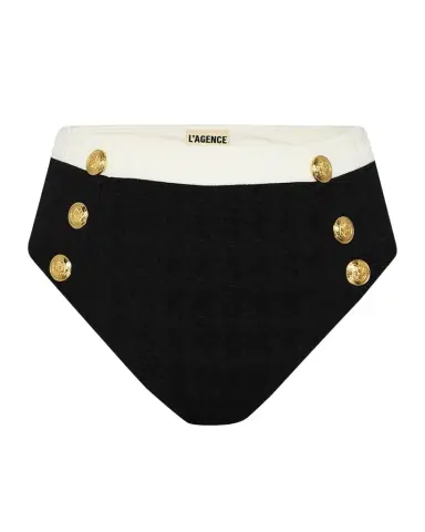 L'Agence Vanessa Colorblock Chic High-Waist Bikini Bottoms | Thumbnail 1 L'Agence Vanessa Colorblock Chic High-Waist Bikini Bottoms | Thumbnail 1