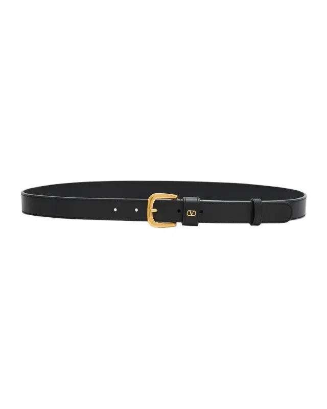Valentino Garavani VLogo Signature Embellished Leather Belt, 25mm