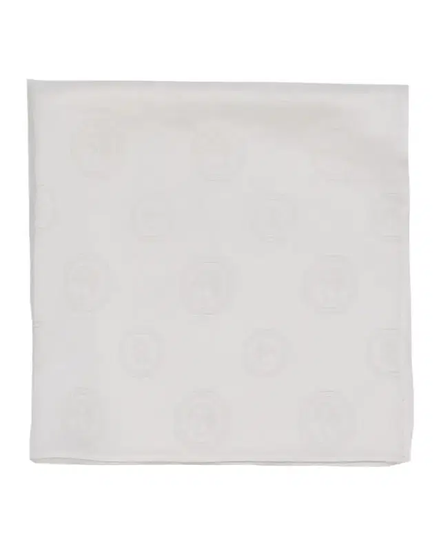 Stefano Ricci Men 's Tonal Jacquard Logo Silk Pocket Square