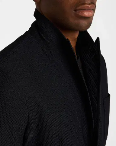 Giorgio Armani Men's Rice Stitch Sport Coat | Thumbnail 6
