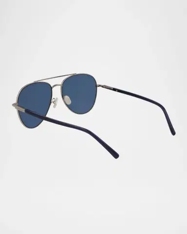 Ferragamo Men's SF316S Prisma Metal Aviator Sunglasses | Thumbnail 2
