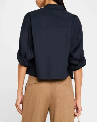 TWP Next Ex Cropped Shirt in Superfine Cotton | Thumbnail 3 TWP Next Ex Cropped Shirt in Superfine Cotton | Thumbnail 3