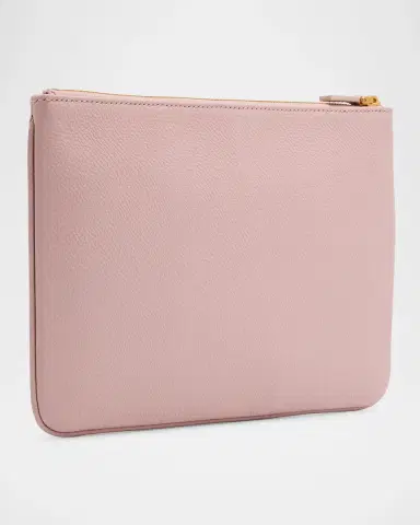 Valentino Garavani VLOGO Medium Leather Flat Pouch Bag | Thumbnail 3 Valentino Garavani VLOGO Medium Leather Flat Pouch Bag | Thumbnail 3