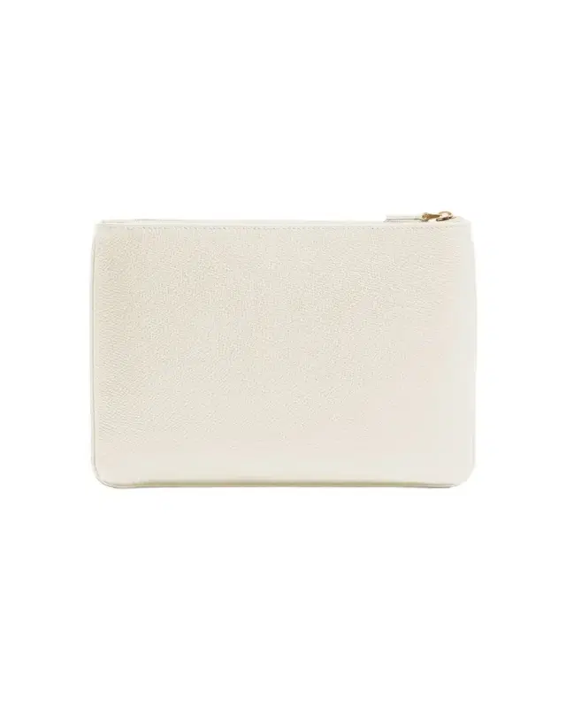 Valentino Garavani VLOGO Medium Leather Flat Pouch Bag