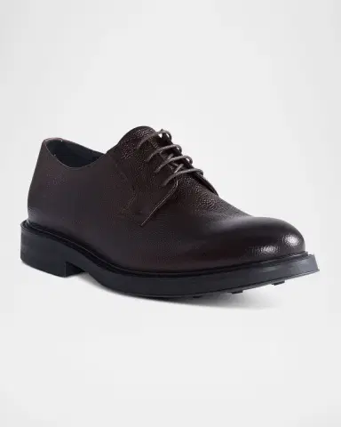 Paul Stuart Men's Michael Pebbled Leather Derby Shoes | Thumbnail 2