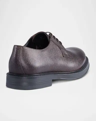 Paul Stuart Men's Michael Pebbled Leather Derby Shoes | Thumbnail 3