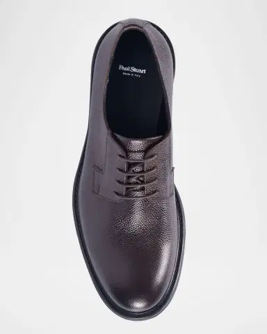 Paul Stuart Men's Michael Pebbled Leather Derby Shoes | Thumbnail 4