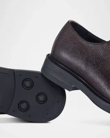 Paul Stuart Men's Michael Pebbled Leather Derby Shoes | Thumbnail 5