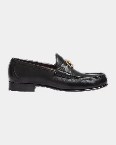 Valentino Garavani Men's VLogo Signature Leather Penny Loafers | Thumbnail 2