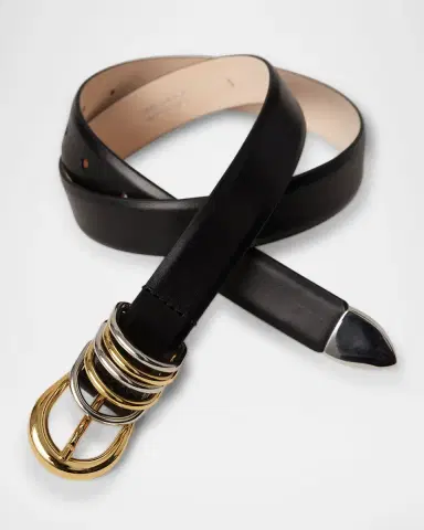 Déhanche Hollyhock Mix Metal Leather Belt | Thumbnail 4