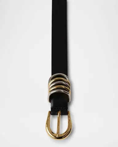Déhanche Hollyhock Mix Metal Leather Belt | Thumbnail 5