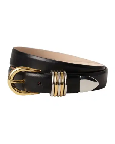 Déhanche Hollyhock Mix Metal Leather Belt | Thumbnail 1