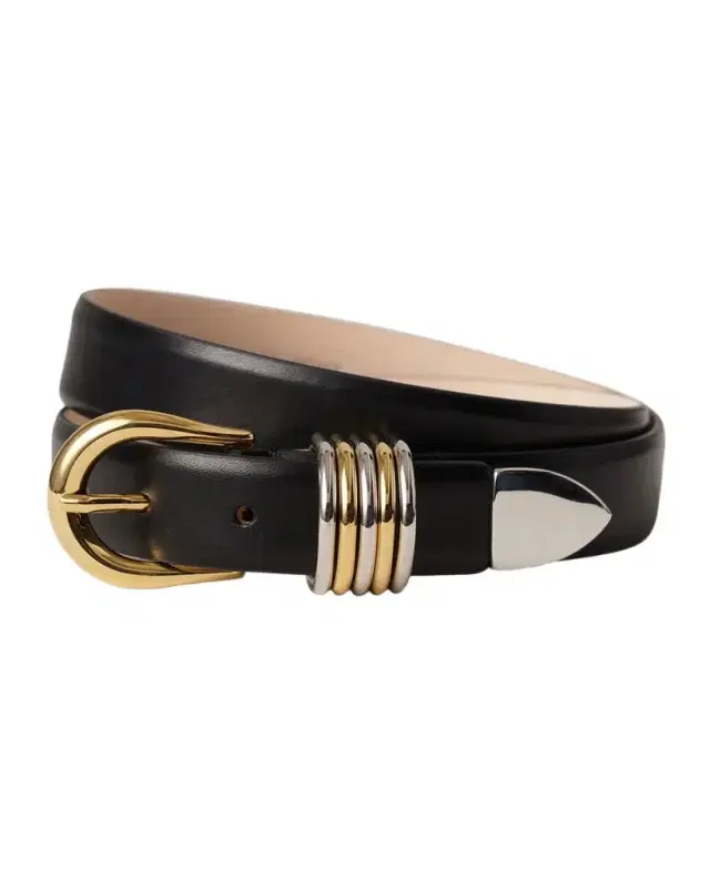 Dehanche Hollyhock Mix Metal Leather Belt