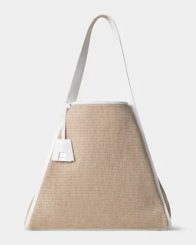 Akris Alex Raffia & Leather Tote Bag | Thumbnail 2 Akris Alex Raffia & Leather Tote Bag | Thumbnail 2