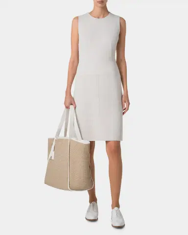 Akris Alex Raffia & Leather Tote Bag | Thumbnail 4 Akris Alex Raffia & Leather Tote Bag | Thumbnail 4