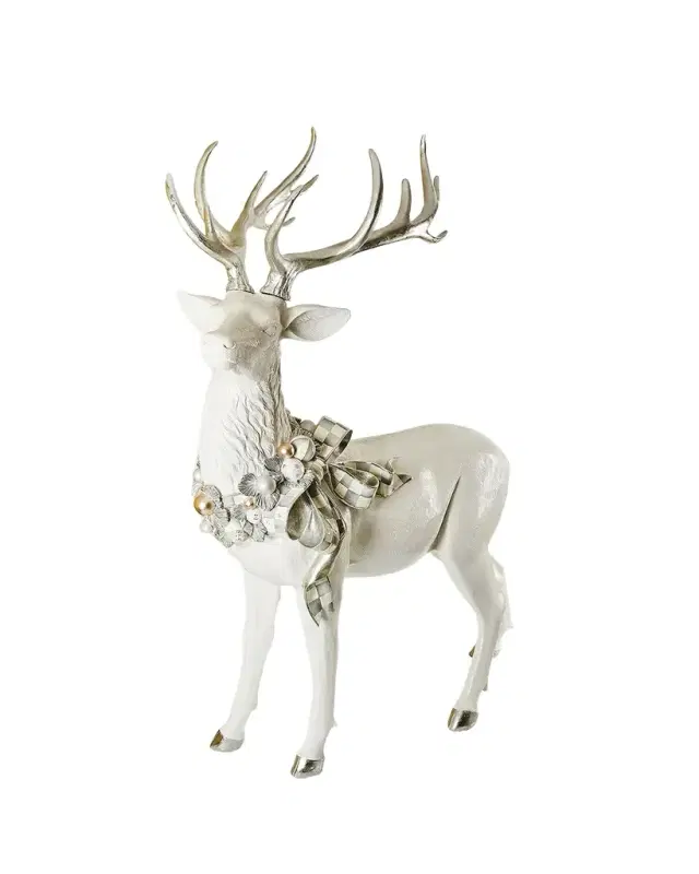 MacKenzie-Childs Crystal Palace Standing Trophy White-Tailed Deer Holiday Decor