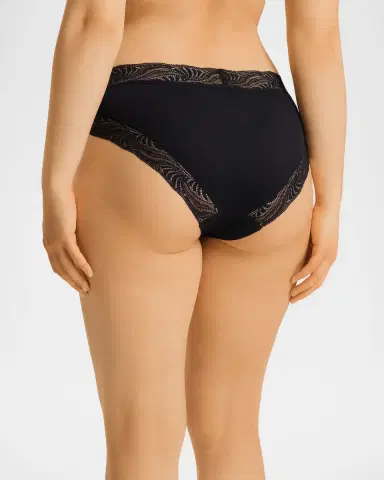 Hanro Cotton Delight Lace-Trim High-Cut Briefs | Thumbnail 3