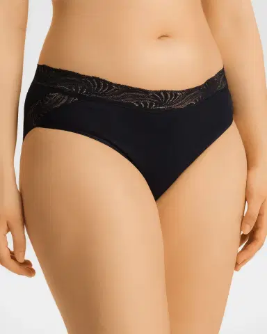 Hanro Cotton Delight Lace-Trim High-Cut Briefs | Thumbnail 1