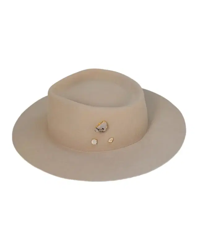Van Palma Georgina Embellished Wool Felt Fedora Hat