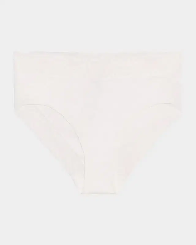 Hanro Cotton Delight Lace-Trim High-Cut Briefs
