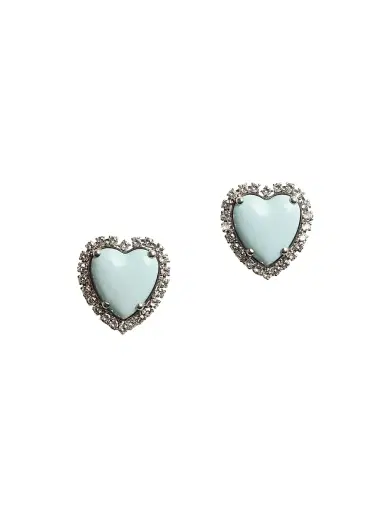 Valentino Garavani Women's Coeur Hyperbole Earrings in Swarovski Crystals - Azure | Thumbnail 1