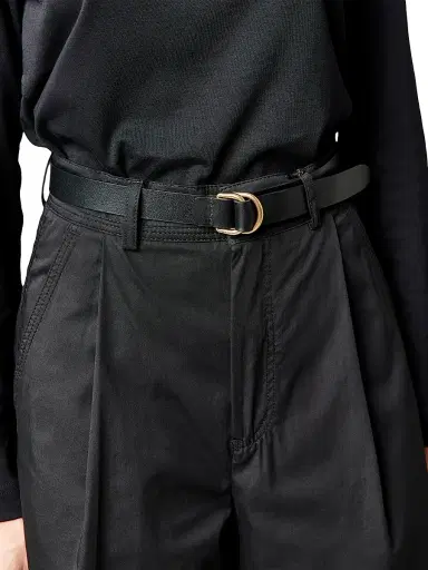 Il Bisonte Women's Leather Double D-Ring Buckle Belt | Thumbnail 2 Il Bisonte Women's Leather Double D-Ring Buckle Belt | Thumbnail 2