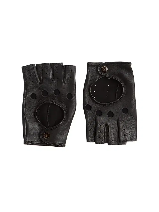 Valentino Garavani Women's Vlogo Signature Nappa Fingerless Gloves - Black Gold