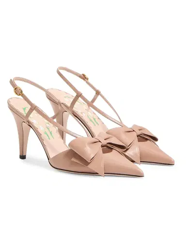 Valentino Garavani Women's Bowow 85MM Slingback Pumps - Rose Cannelle - Size 12 | Thumbnail 2 Valentino Garavani Women's Bowow 85MM Slingback Pumps - Rose Cannelle - Size 12 | Thumbnail 2