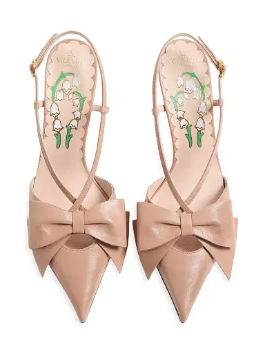 Valentino Garavani Women's Bowow 85MM Slingback Pumps - Rose Cannelle - Size 12 | Thumbnail 6 Valentino Garavani Women's Bowow 85MM Slingback Pumps - Rose Cannelle - Size 12 | Thumbnail 6