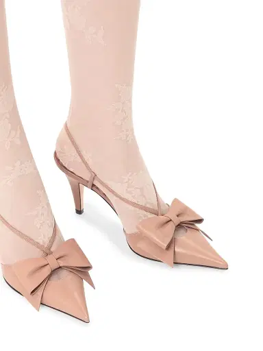 Valentino Garavani Women's Bowow 85MM Slingback Pumps - Rose Cannelle - Size 12 | Thumbnail 7 Valentino Garavani Women's Bowow 85MM Slingback Pumps - Rose Cannelle - Size 12 | Thumbnail 7