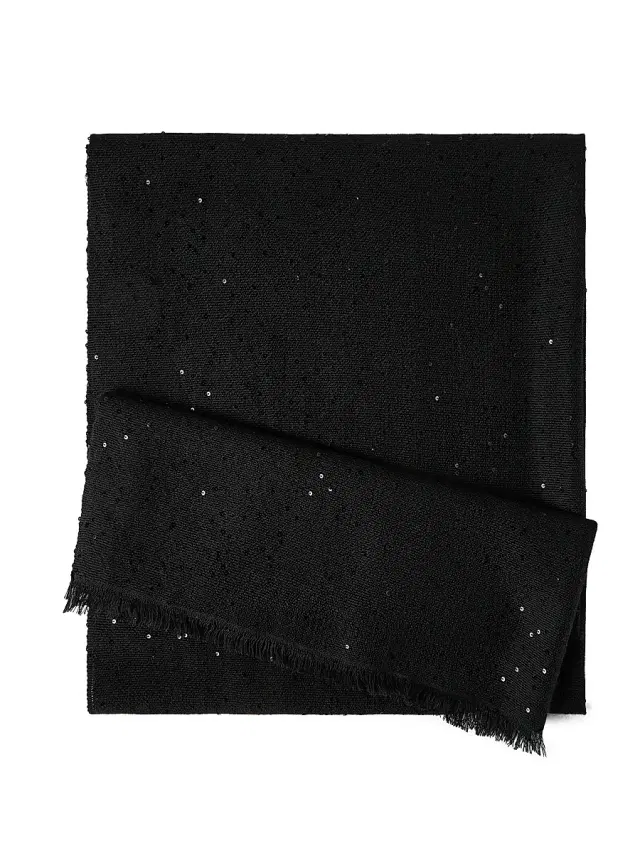 Brunello Cucinelli Women's Cashmere and Silk Diamond Yarn Scarf - Black