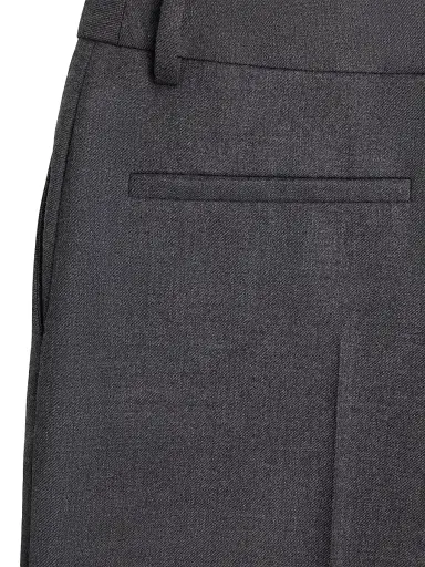 Valentino Garavani Women's Virgin Wool Pants - Gray Melange - Size 8 | Thumbnail 5