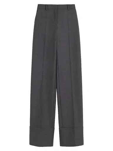 Valentino Garavani Women's Virgin Wool Pants - Gray Melange - Size 8 | Thumbnail 1