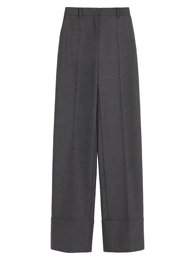 Valentino Garavani Women's Virgin Wool Pants - Gray Melange