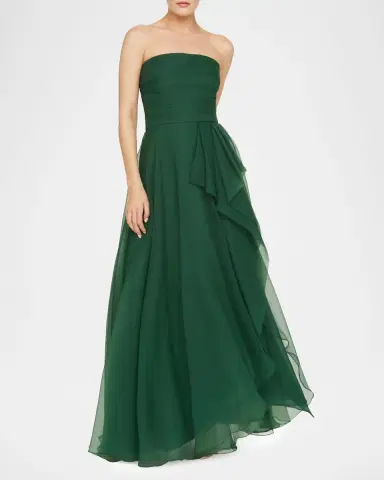 THEIA Teresa Draped Strapless Gown | Thumbnail 2 THEIA Teresa Draped Strapless Gown | Thumbnail 2