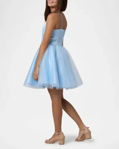 Un Deux Trois Girl's Satin & Tulle Party Dress, Size 7- | Thumbnail 3 Un Deux Trois Girl's Satin & Tulle Party Dress, Size 7- | Thumbnail 3