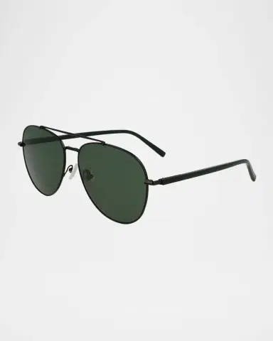 Ferragamo Men's SF316S Prisma Metal Aviator Sunglasses | Thumbnail 3