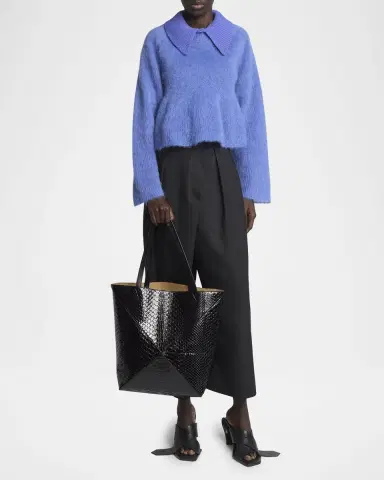 Loewe Puzzle Fold Large Patent Python-Embossed Tote Bag | Thumbnail 2 Loewe Puzzle Fold Large Patent Python-Embossed Tote Bag | Thumbnail 2