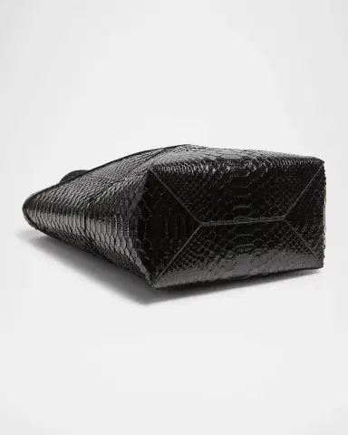 Loewe Puzzle Fold Large Patent Python-Embossed Tote Bag | Thumbnail 7 Loewe Puzzle Fold Large Patent Python-Embossed Tote Bag | Thumbnail 7