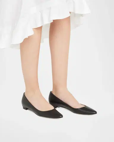 Manolo Blahnik Lanza BB Lambskin Ballerina Flats | Thumbnail 2
