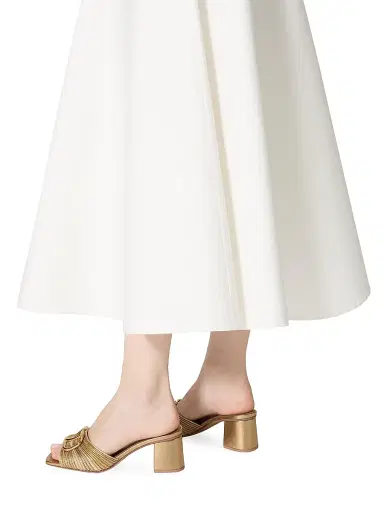 Valentino Garavani Women's Metallic VLogo Signature Slide Sandals 60MM - Gold - Size 7 | Thumbnail 6 Valentino Garavani Women's Metallic VLogo Signature Slide Sandals 60MM - Gold - Size 7 | Thumbnail 6