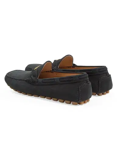 Valentino Garavani Men's Driver Fastaway Loafers in Deerskin Suede - Black - Size 7 | Thumbnail 3 Valentino Garavani Men's Driver Fastaway Loafers in Deerskin Suede - Black - Size 7 | Thumbnail 3
