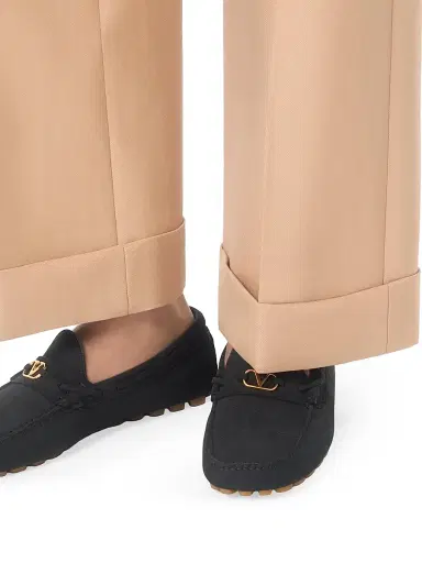Valentino Garavani Men's Driver Fastaway Loafers in Deerskin Suede - Black - Size 7 | Thumbnail 7 Valentino Garavani Men's Driver Fastaway Loafers in Deerskin Suede - Black - Size 7 | Thumbnail 7