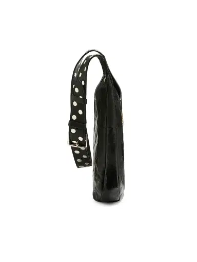 Valentino Garavani Women's Hoboho Hobo Bag in Chevron-Patterned Nappa Leather - Black | Thumbnail 5