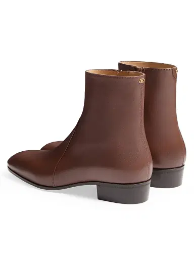 Valentino Garavani Men's Pat Ankle Boots in Kidskin - Bark Brown - Size 12 | Thumbnail 3
