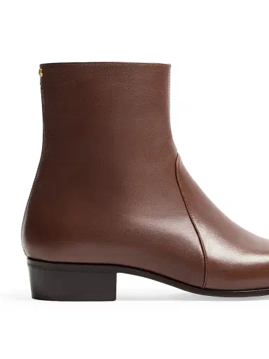Valentino Garavani Men's Pat Ankle Boots in Kidskin - Bark Brown - Size 12 | Thumbnail 6