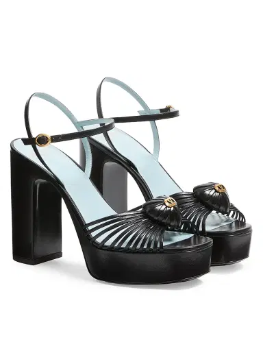 Valentino Garavani Women's Sandal Royal 115MM Platform Sandals in Kidskin Leather | Thumbnail 2 Valentino Garavani Women's Sandal Royal 115MM Platform Sandals in Kidskin Leather | Thumbnail 2